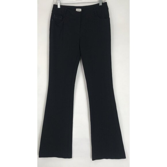 Cache Pants Womens Size 4 Black Stretch Wide Leg Pocket Ladies - Picture 1 of 5